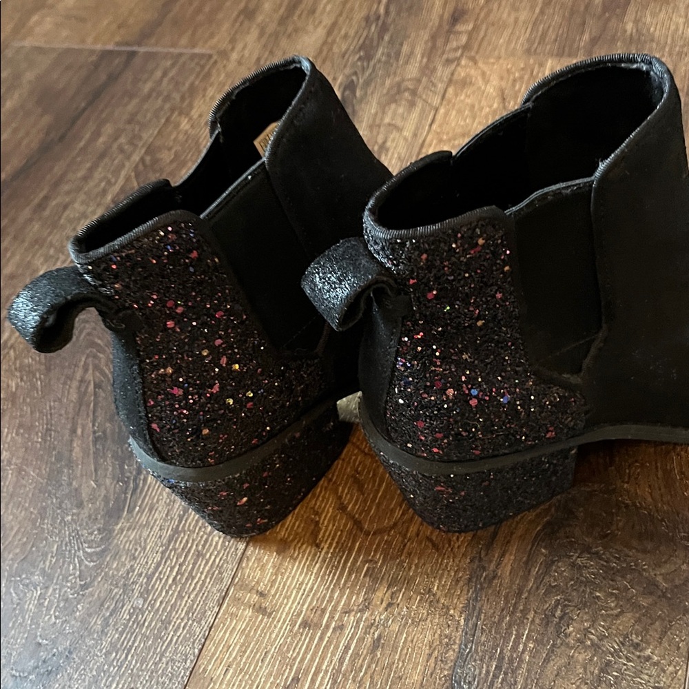 Black Glitter Ankle Boots by Toms - Picture 5 of 5